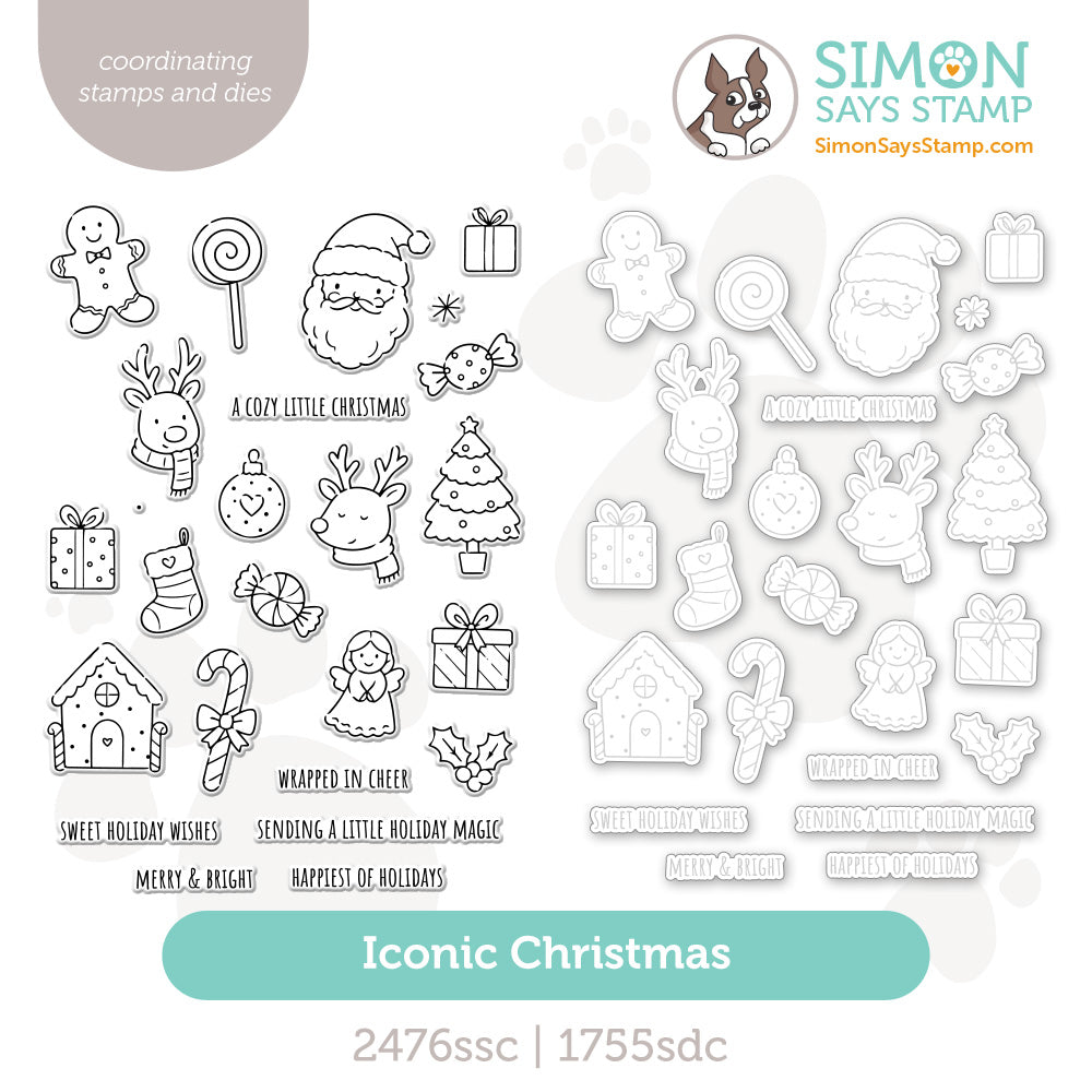 Simon Says Stamps and Dies Iconic Christmas set1388ic Sending Cheer