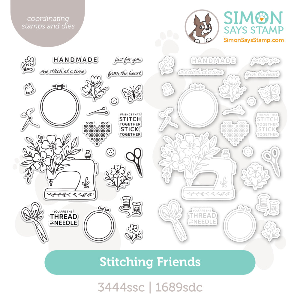Simon Says Stamps and Dies Stitching Friends set1392sf Sending Cheer