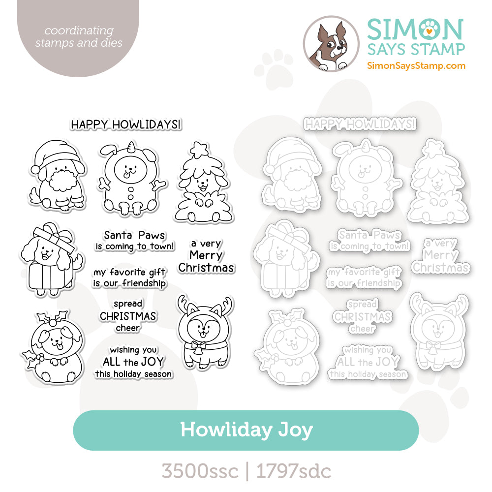 Simon Says Stamps and Dies Howliday Joy set1394hj Sending Cheer
