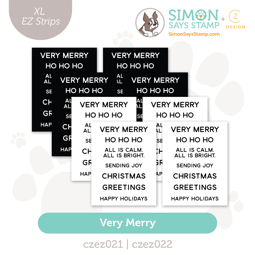 Simon Says Stamp EZ Strips Very Merry set1405vm Sending Cheer