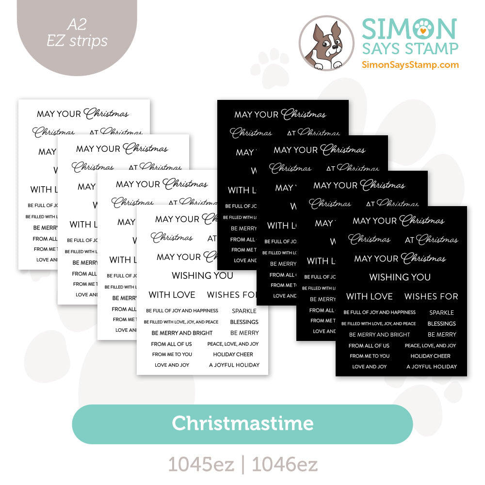 Simon Says Stamp EZ Strips Christmastime set1406ct Sending Cheer