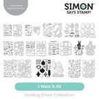 Simon Says Stamp Sending Cheer Collection I Want It All Stamps and Coordinating Dies set1411sd