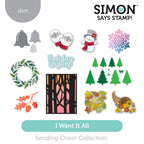 Simon Says Stamp Sending Cheer Collection I Want It All Stand Alone Dies set1412sa