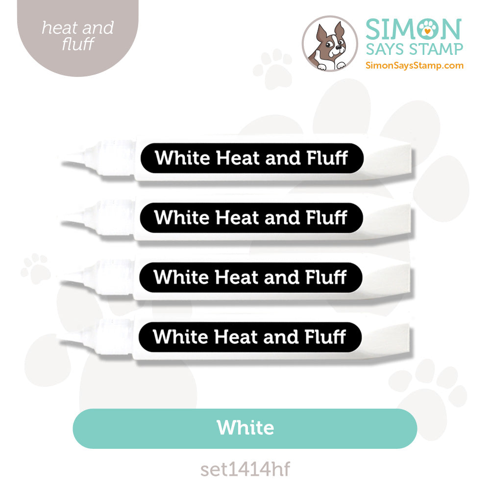 Simon Says Stamp White Heat and Fluff Pack of 4 set1414hf
