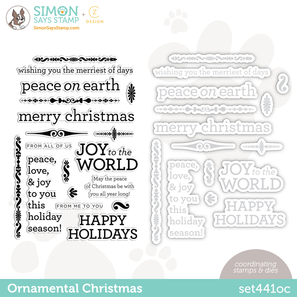 CZ Design Stamps and Dies Ornamental Christmas