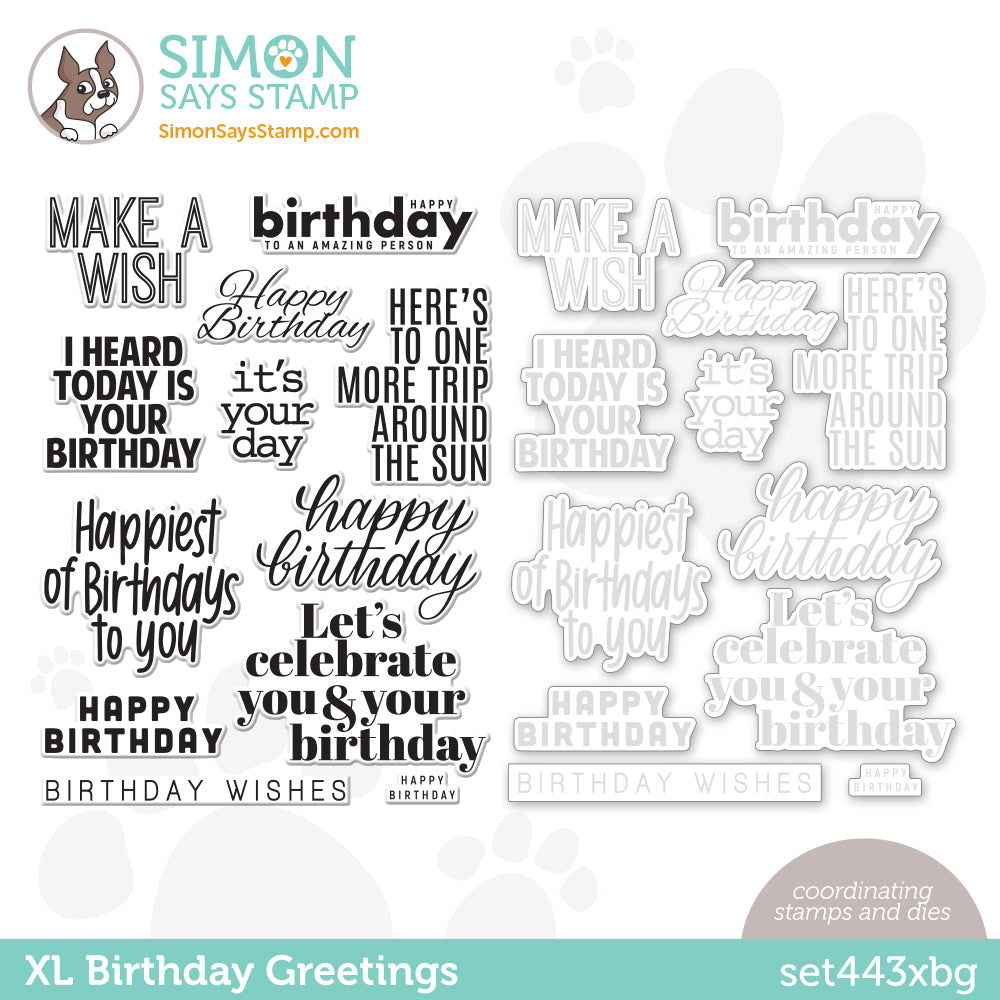 Simon Says Stamps and Dies XL Birthday Greetings