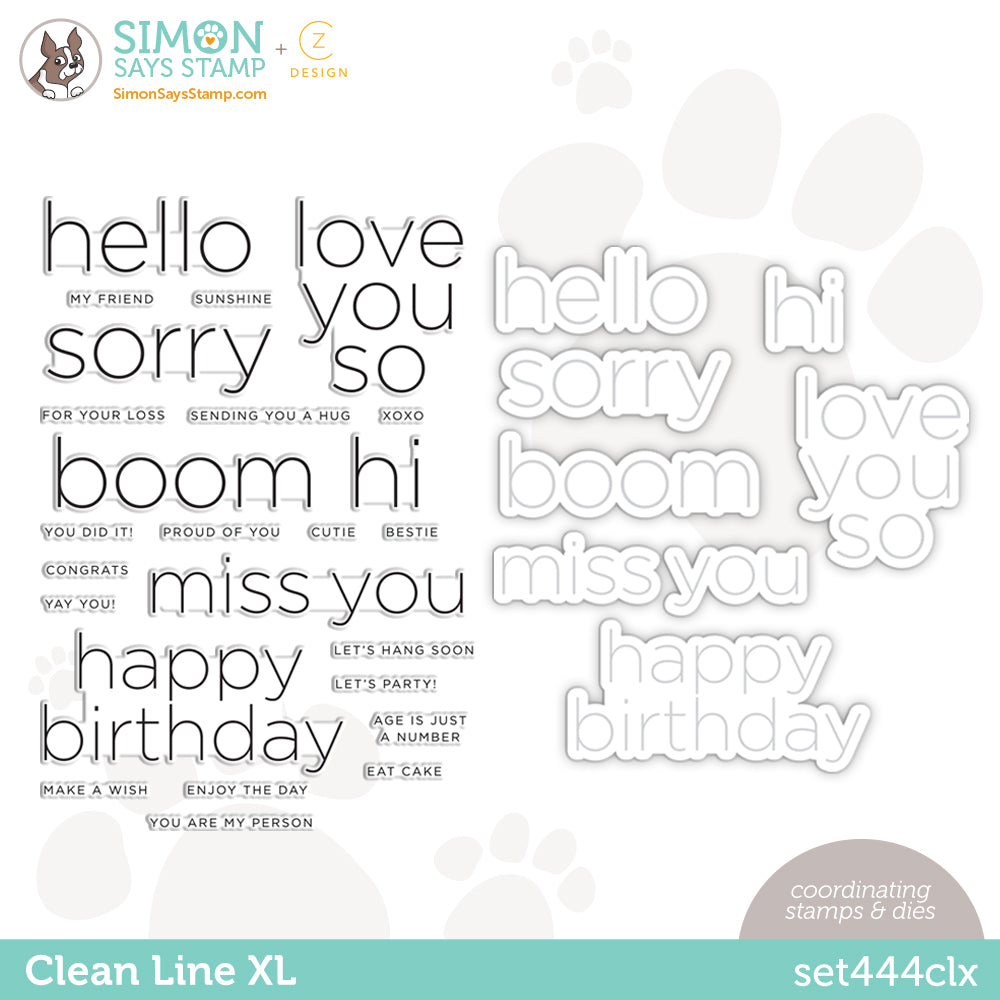 CZ Design Stamps and Dies Clean Line XL