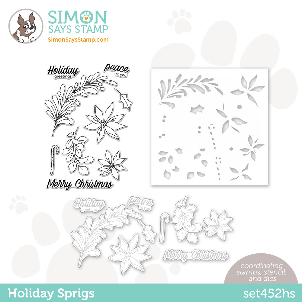 Simon Says Stamps Dies and Stencil Holiday Sprigs