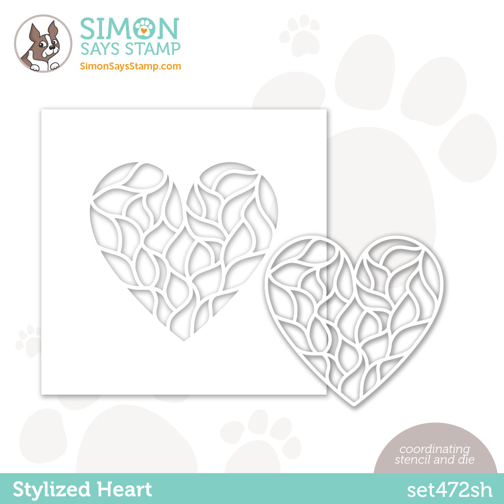 Simon Says Stencil And Die Stylized Heart
