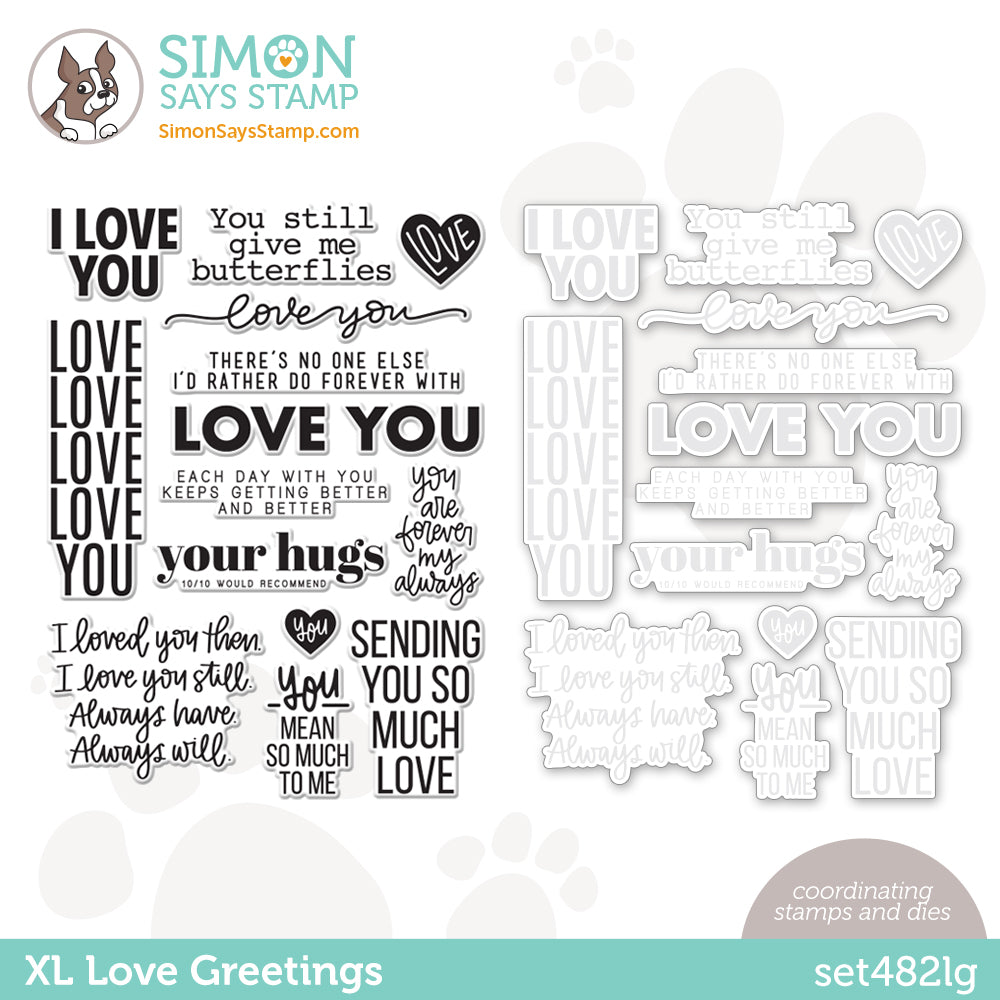 Simon Says Stamps and Dies XL Love Greetings