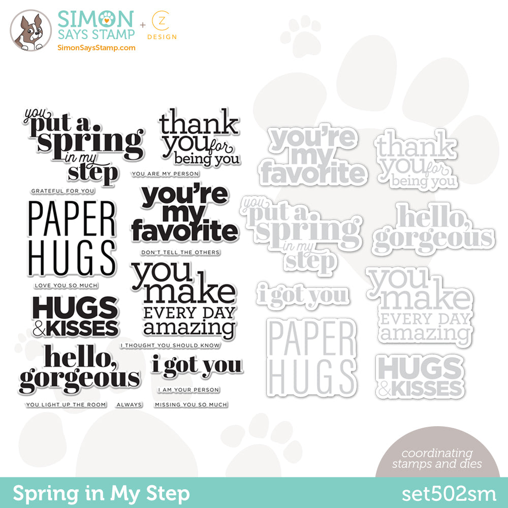 CZ Design Stamps and Dies Spring In My Step