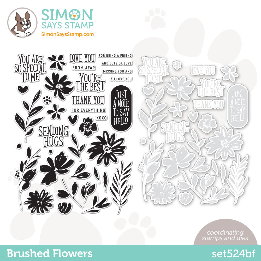 Simon Says Stamps and Dies Brushed Flowers