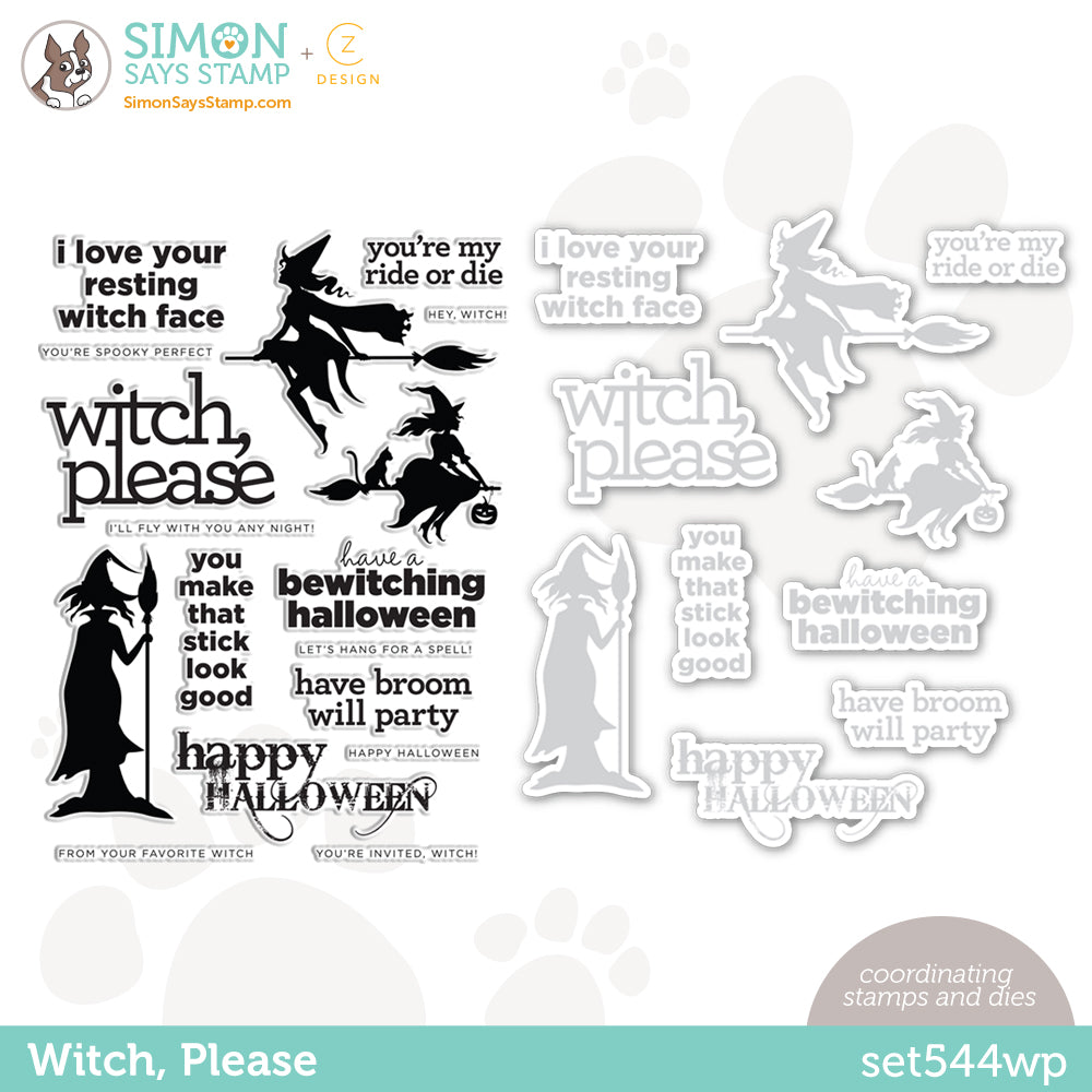 CZ Design Stamps and Dies Witch Please