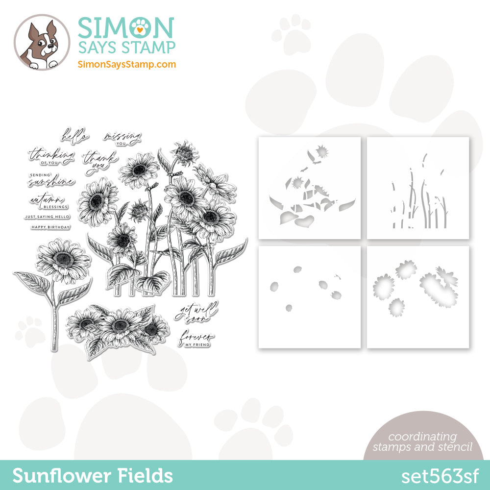 Simon Says Stamps and Stencils Sunflower Fields