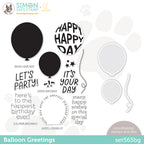 CZ Design Stamps and Dies Balloon Greetings