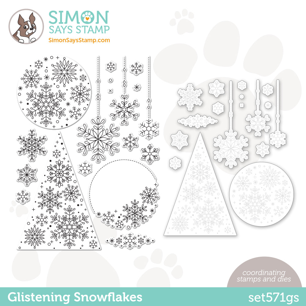 Simon Says Stamps and Dies Glistening Snowflakes