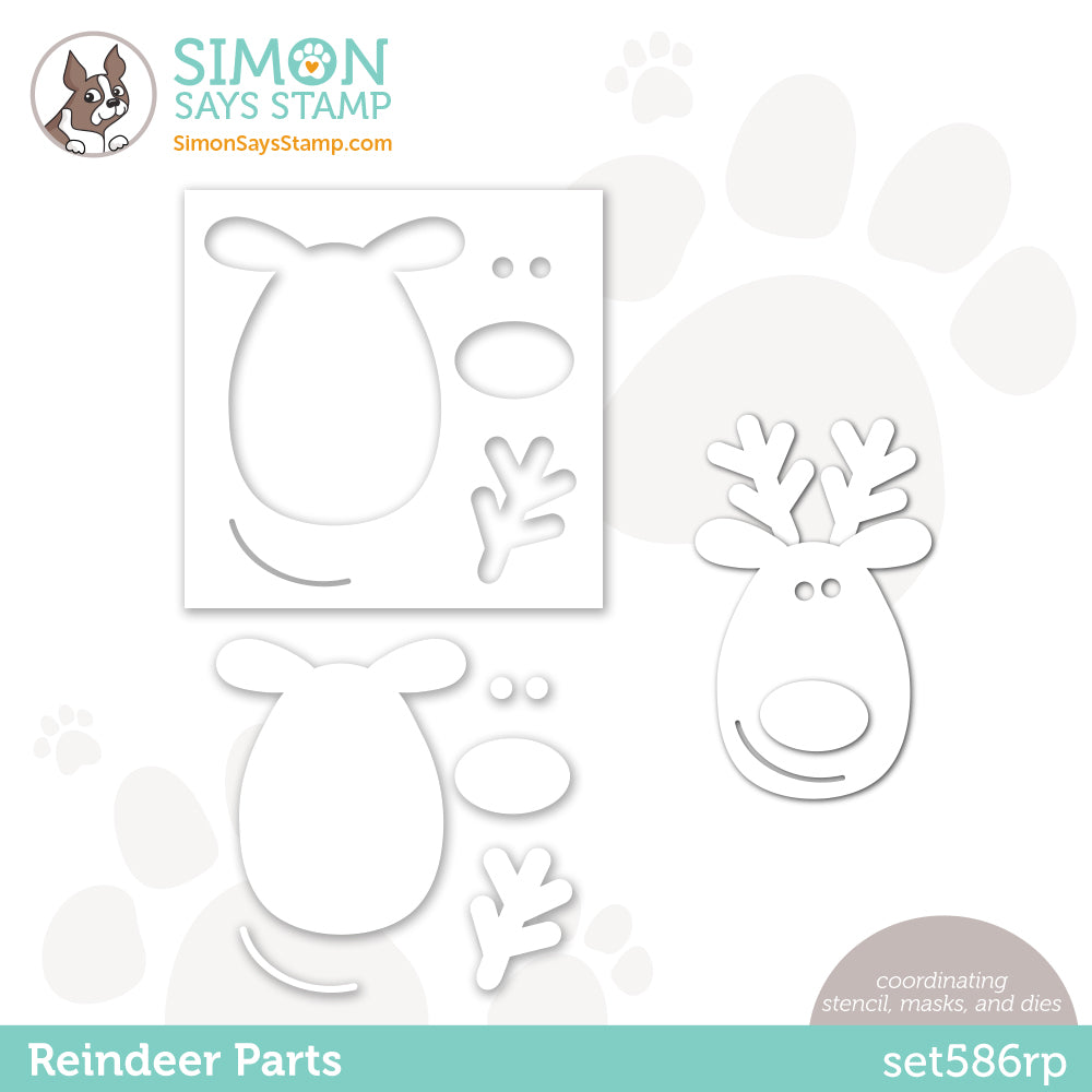Simon Says Stamp Die and Stencil Reindeer Parts Holiday Sparkle