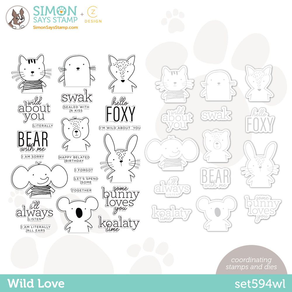 CZ Design Stamps and Dies Wild Love