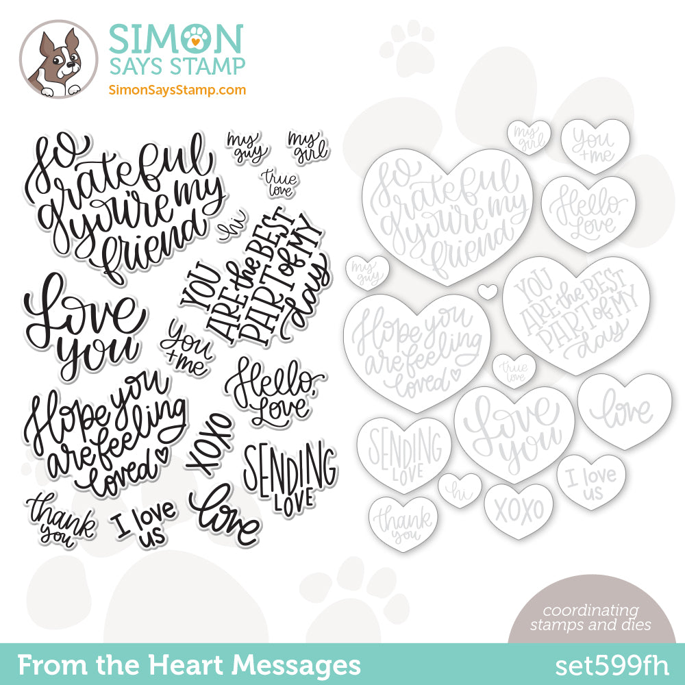 Simon Says Stamps and Dies From the Heart Messages