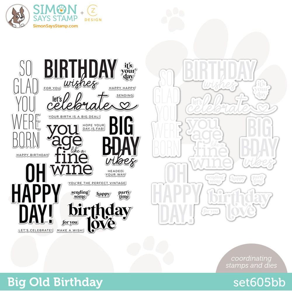 CZ Design Stamps and Dies BIG OLD BIRTHDAY set605bb Be Creative