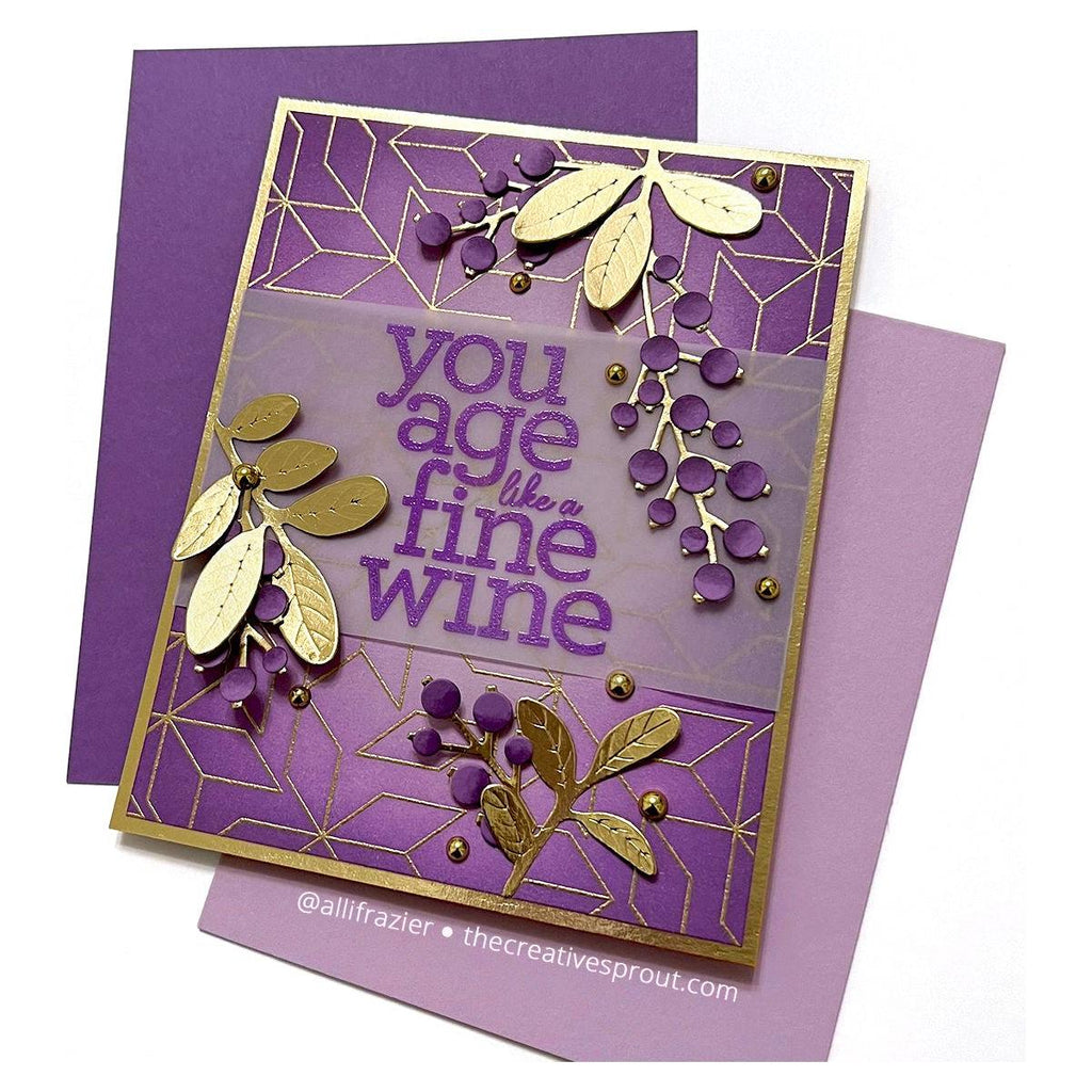 Wine and Grapes Birthday Card | color-code:ALT01