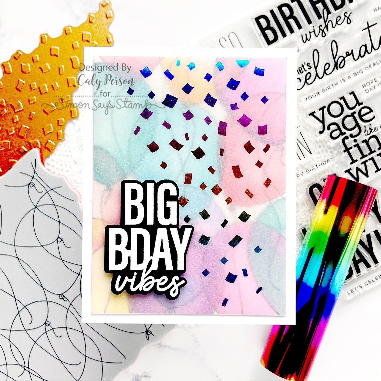 Confetti and Balloons Birthday Card | color-code:ALT06