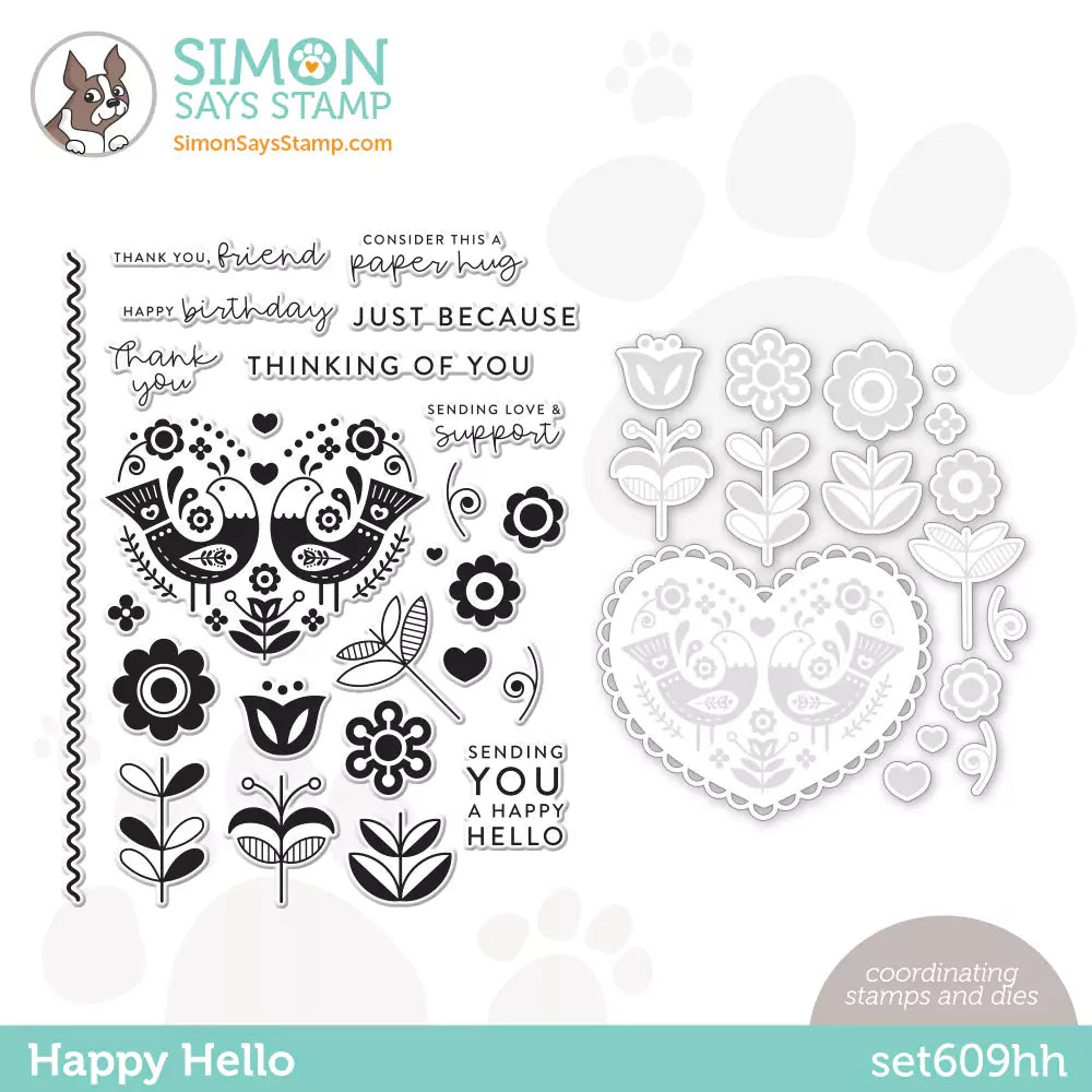 Simon Says Stamps and Dies Happy Hello set609hh Just For You