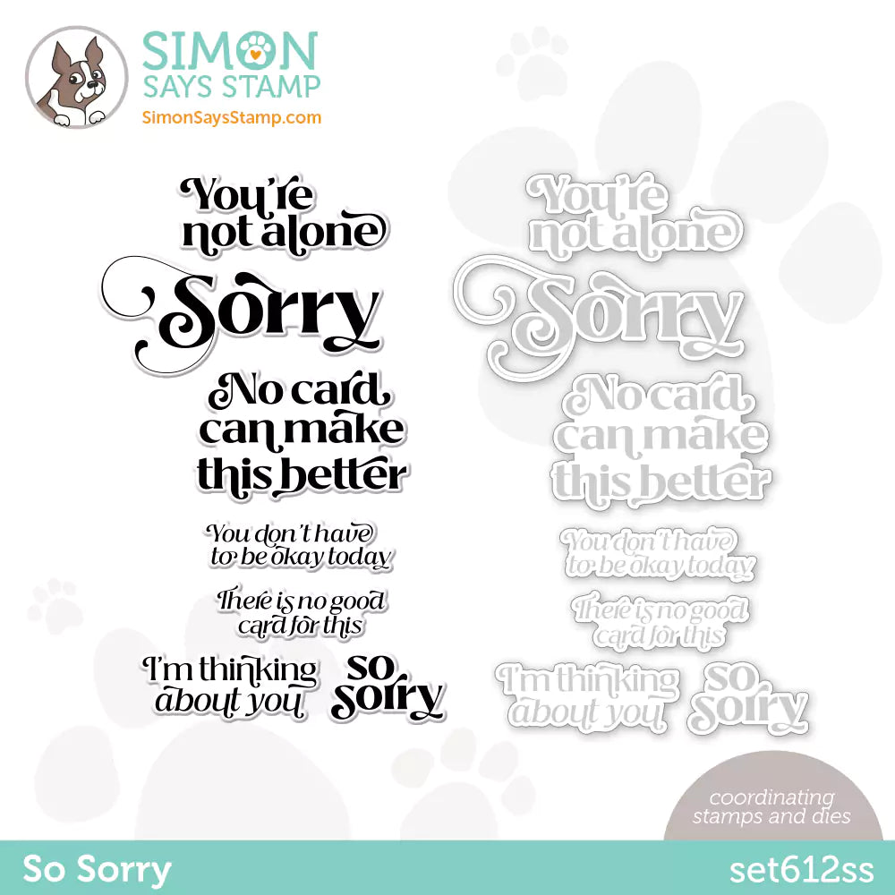 Simon Says Stamps and Dies So Sorry set612ss Just For You