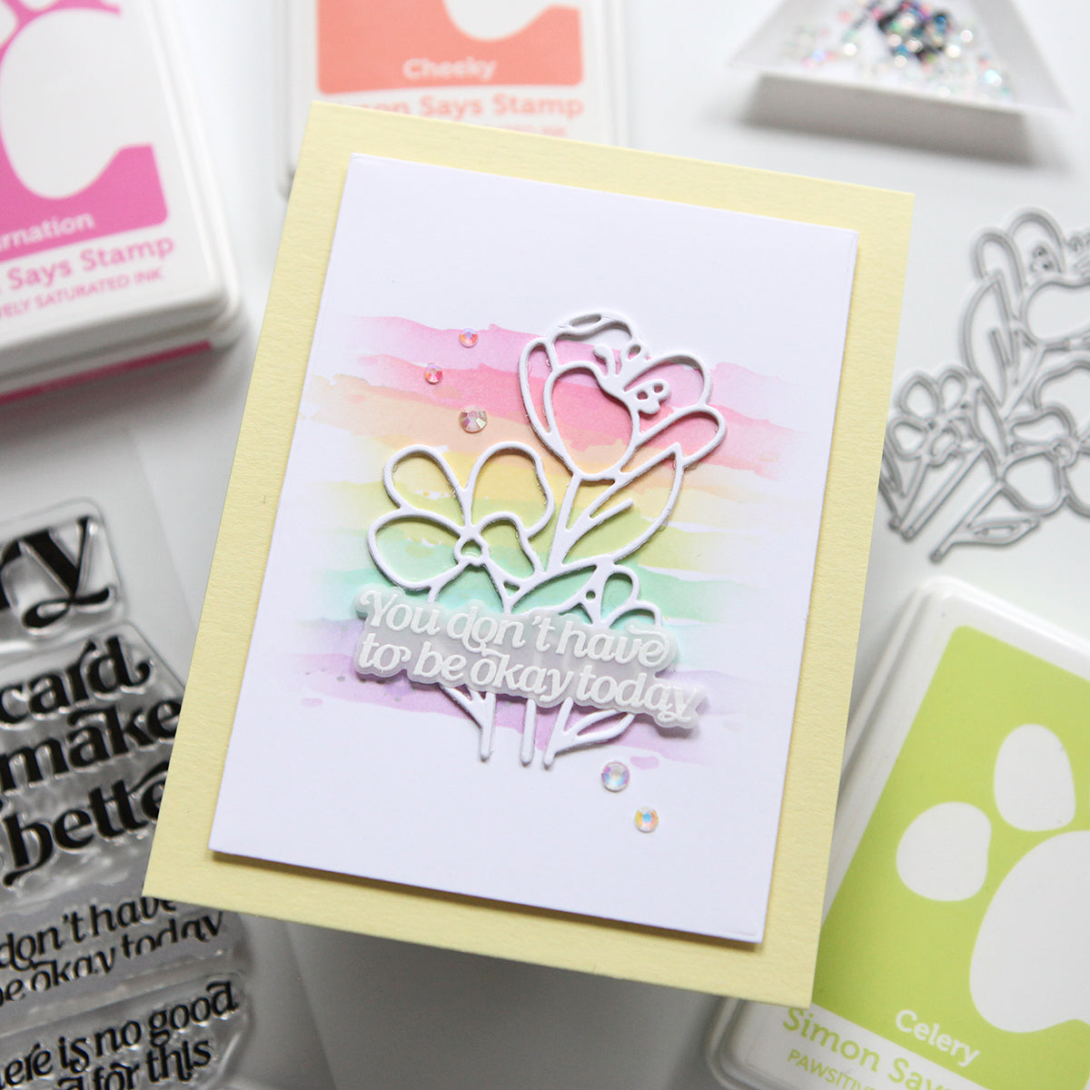 Simon Says Stamps and Dies So Sorry set612ss Don't Have to Be Okay Card | color-code:ALT04