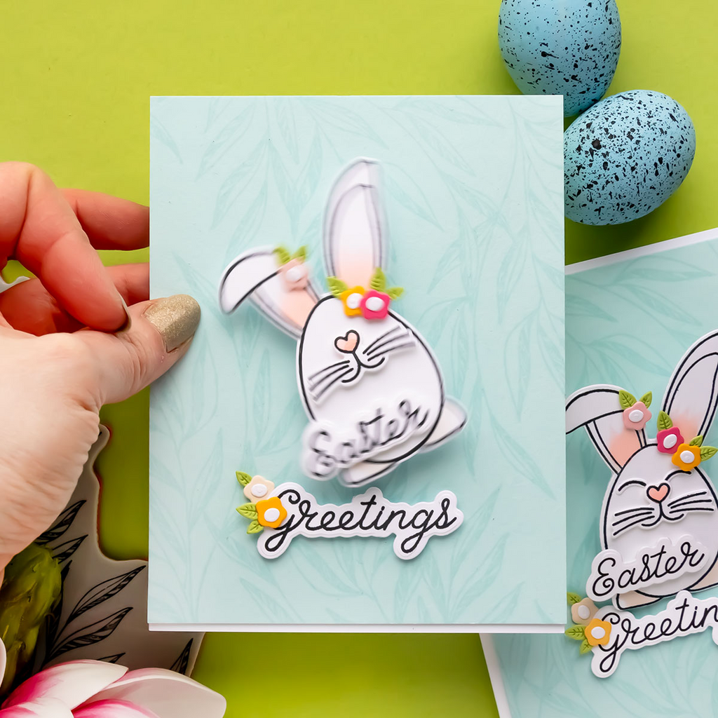 Simon Says Stamps and Dies Hippity Hoppity set613hh Interactive Easter Bunny Card | color-code:ALT06