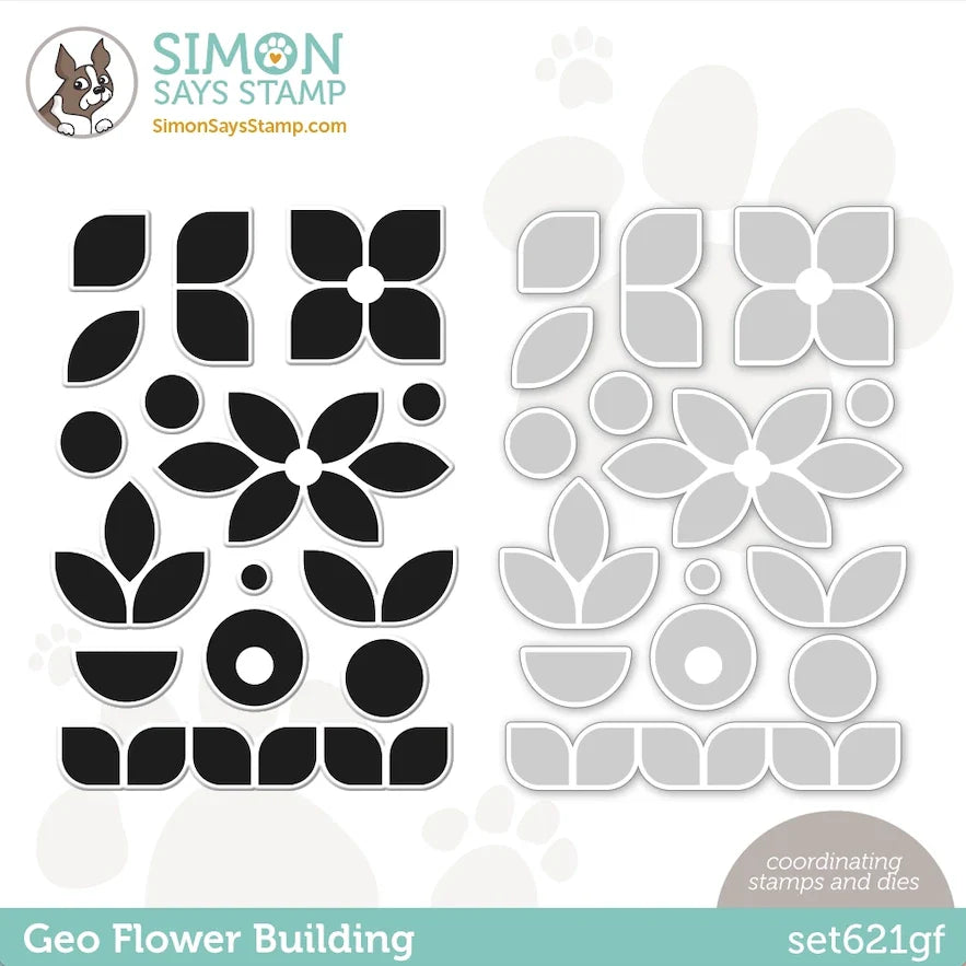 Simon Says Stamps and Dies Geo Flower Building set621gf Beautiful Days