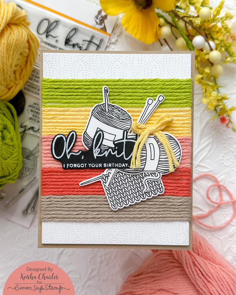 Simon Says Stamps and Dies Yarn Love Words And Images set622yl  Yarn Pun Card | color-code:ALT01