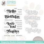 Simon Says Stamp And Dies Elegantly Modern Greetings set634em Dear Friend