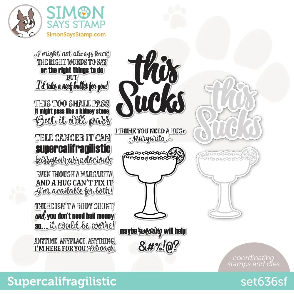 Simon Says Stamps And Dies Supercalifragilistic set636sf Dear Friend