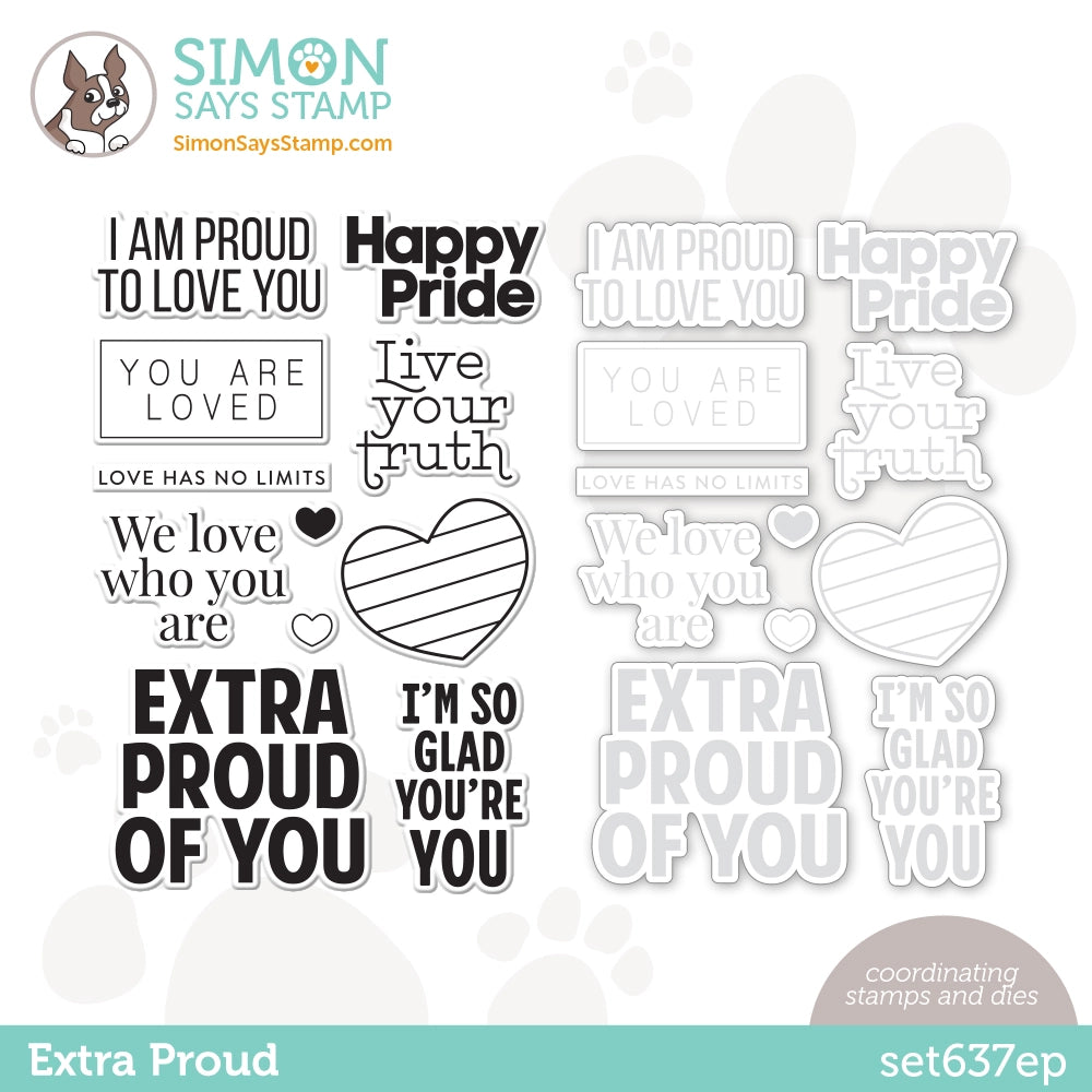 Simon Says Stamps And Dies Extra Proud set637ep Dear Friend