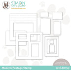 Simon Says Stamps Dies and Stencil Modern Postage set640mp Dear Friend