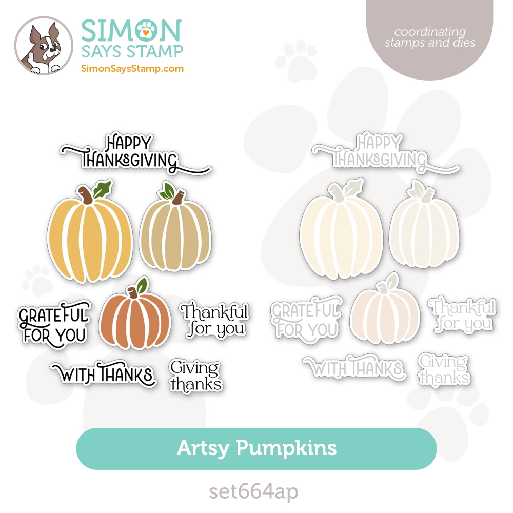 Simon Says Stamps and Dies Artsy Pumpkins set664ap Stamptember