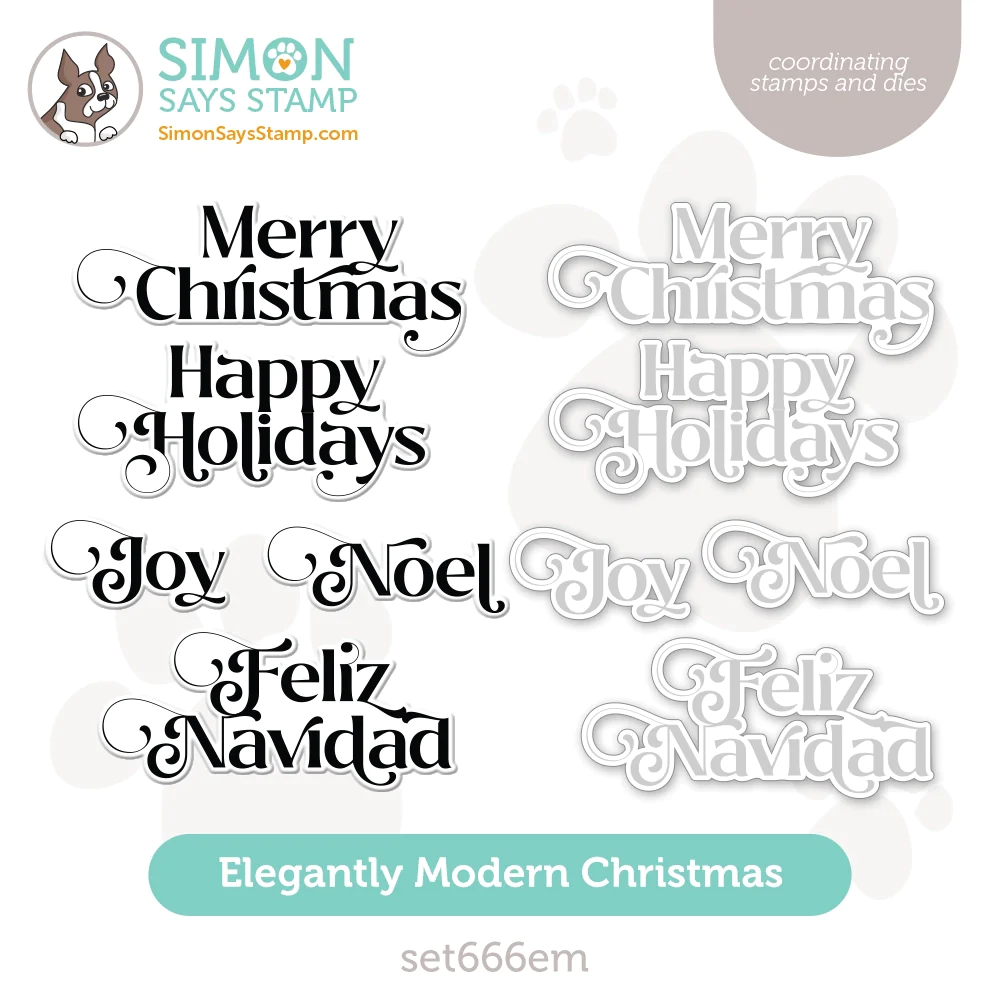 Simon Says Stamps and Dies Elegantly Modern Christmas set666em Stamptember