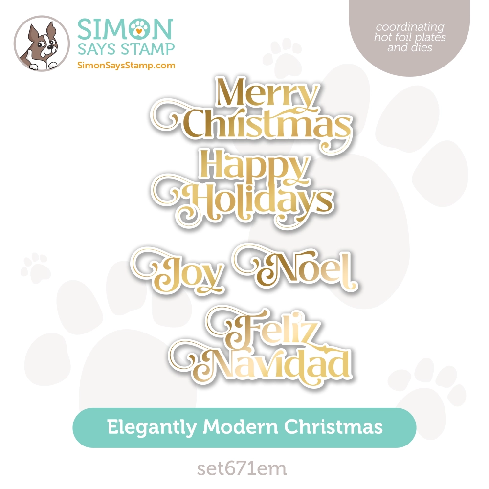 Simon Says Dies And Foil Plates Elegantly Modern Christmas set671em Stamptember