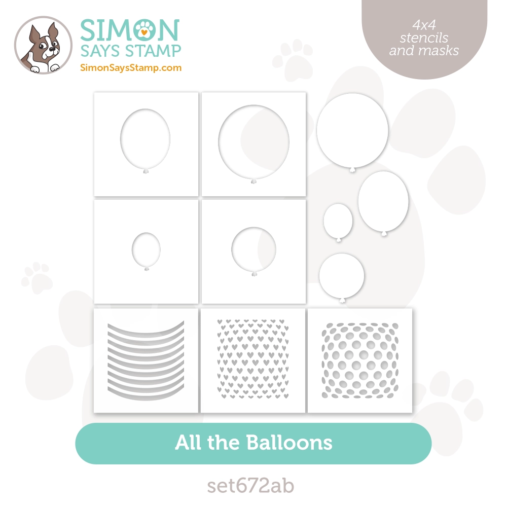 Simon Says Stamp All The Balloons Stencil Set Simon Says Stamp All The Balloons Stencil Set