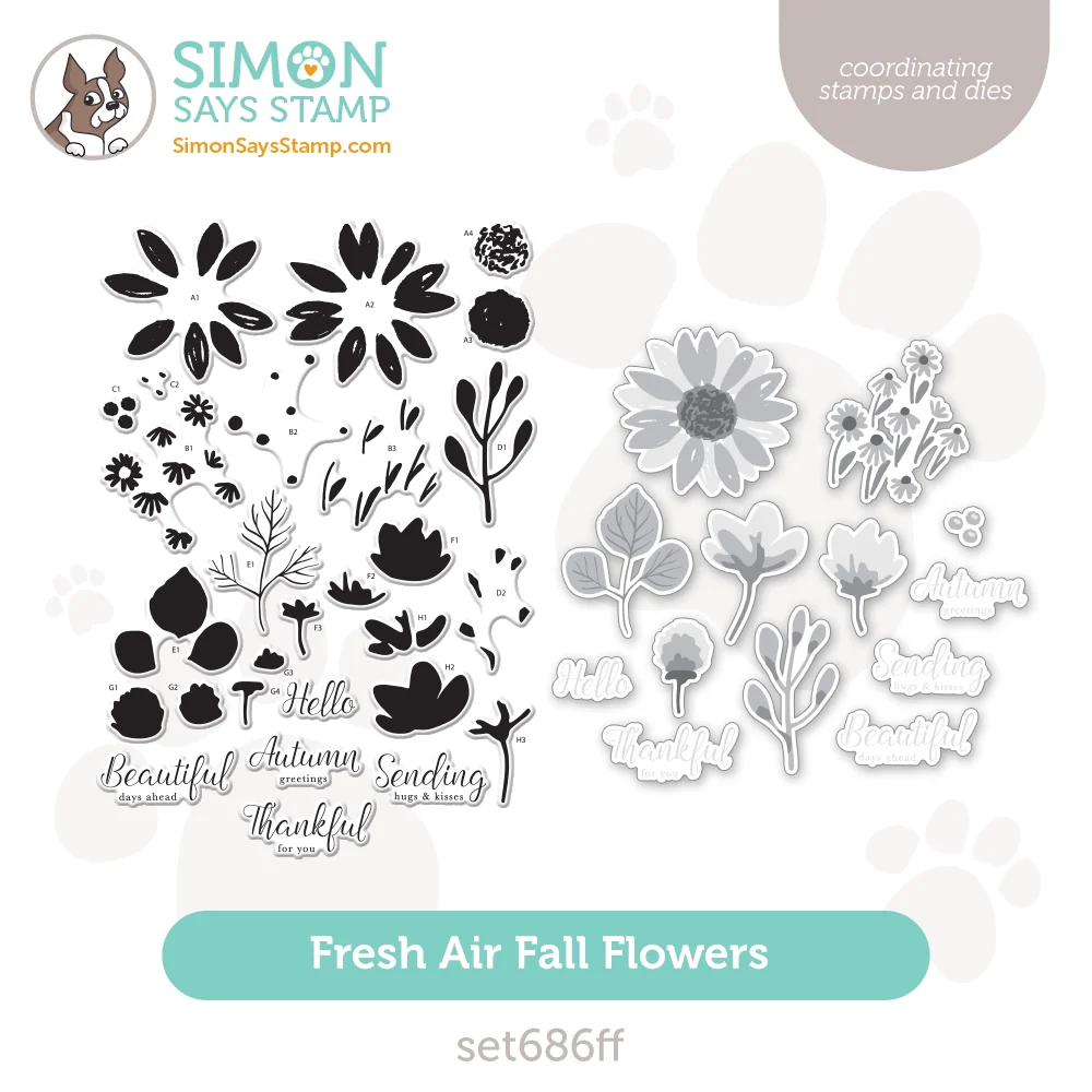 Simon Says Stamps And Dies Fresh Air Fall Flowers set686ff Season Of Wonder