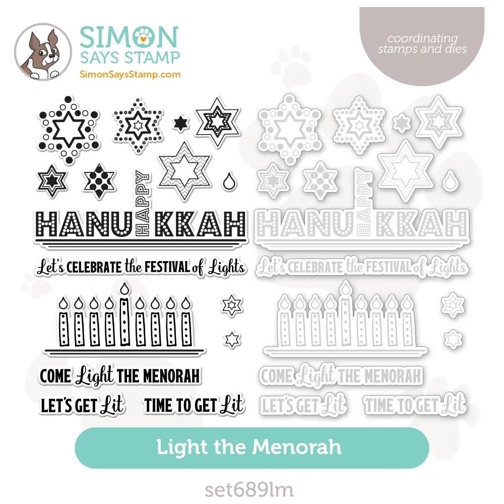 Simon Says Stamps And Dies Light The Menorah set689lm Season Of Wonder