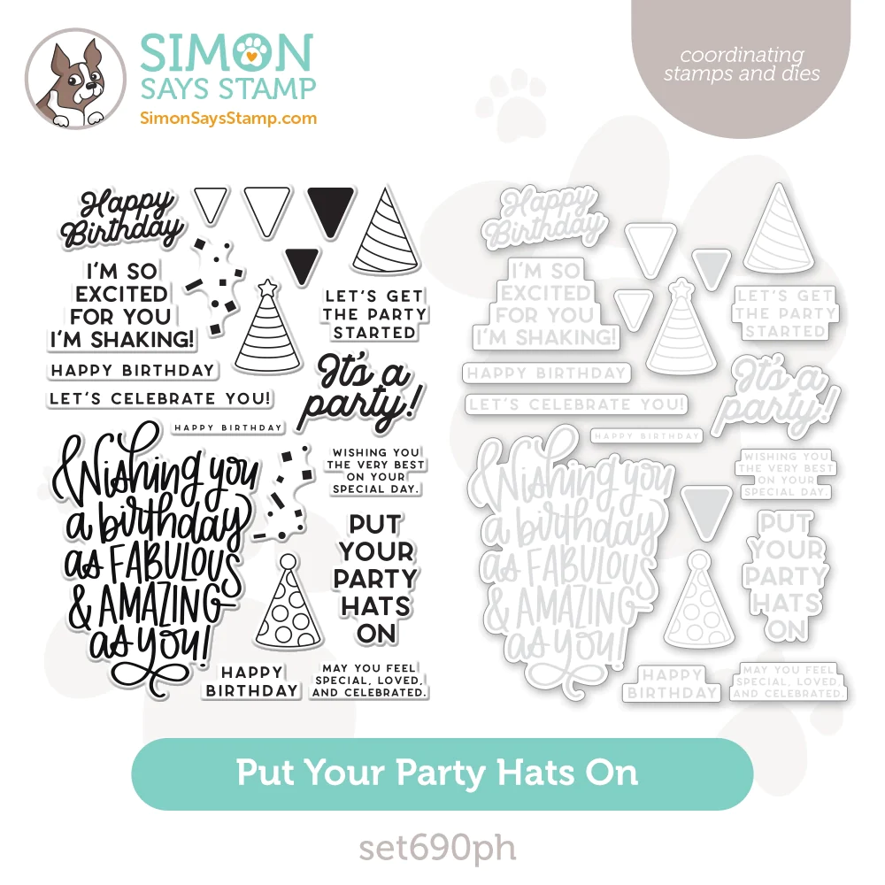 Simon Says Stamps And Dies Put Your Party Hats On set690ph Season Of Wonder