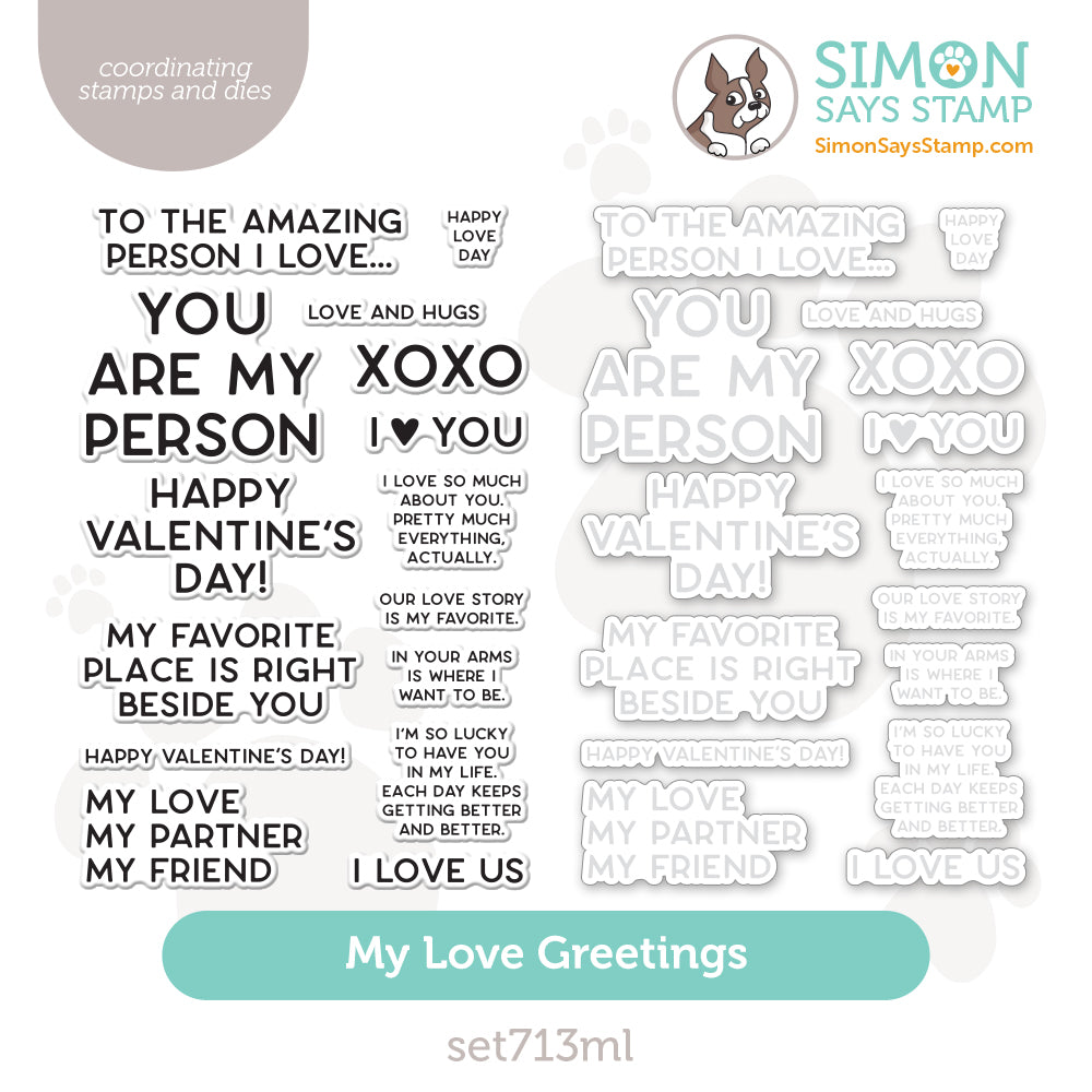 Simon Says Stamps And Dies My Love Greetings Smitten