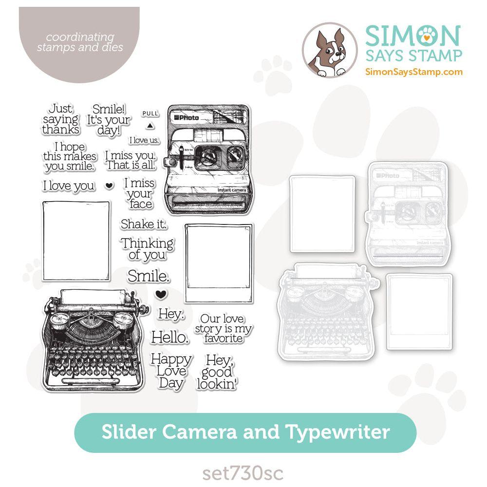 Simon Says Stamps and Dies Slider Camera and Typewriter