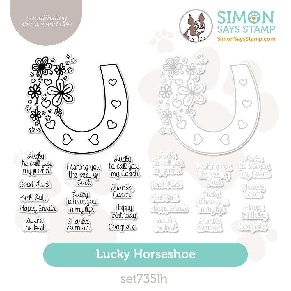 Simon Says Stamps and Dies Lucky Horseshoe set735lh Splendor