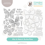 Simon Says Stamps And Dies Mix And Match Butterflies set744mm Splendor