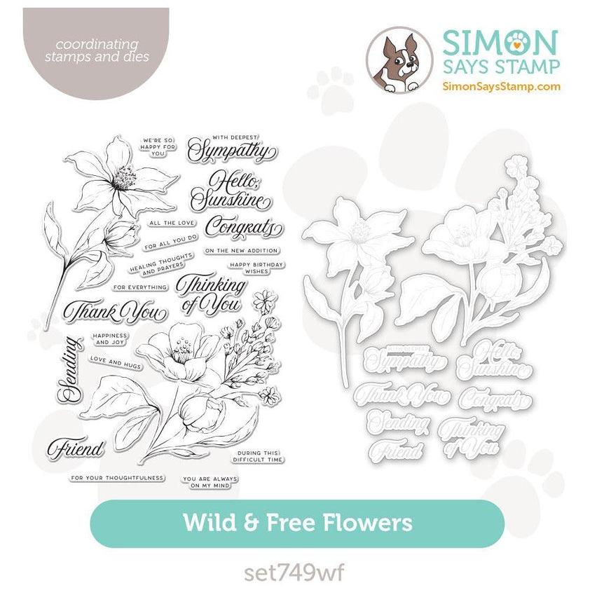 Simon Says Stamps and Dies Wild and Free Flowers set749wf Be Bold