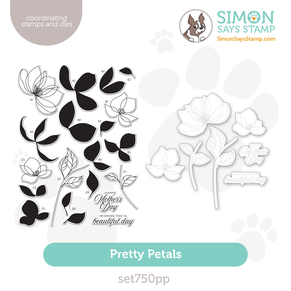 Simon Says Stamps And Dies Pretty Petals set750pp Be Bold