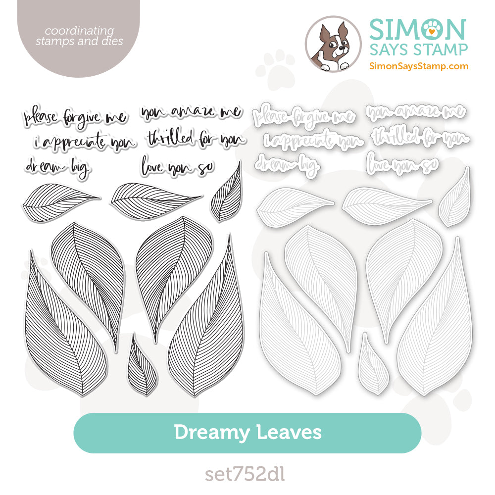 Simon Says Stamps And Dies Dreamy Leaves set752dl Be Bold
